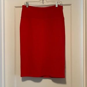 LuLaRoe Red Pencil Skirt